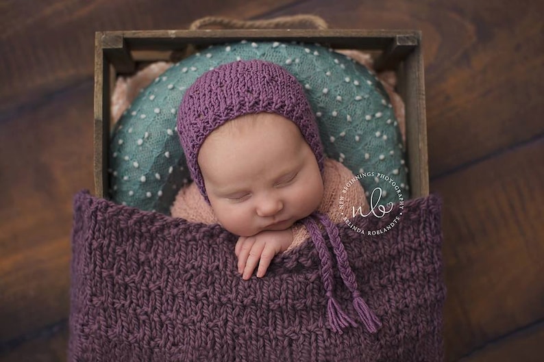 Purple Blanket Newborn Baby Blanket Choose Your Color Photo Prop Textured Blanket