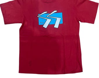 Maglietta vintage Stussy con logo grande Double S degli anni 2000