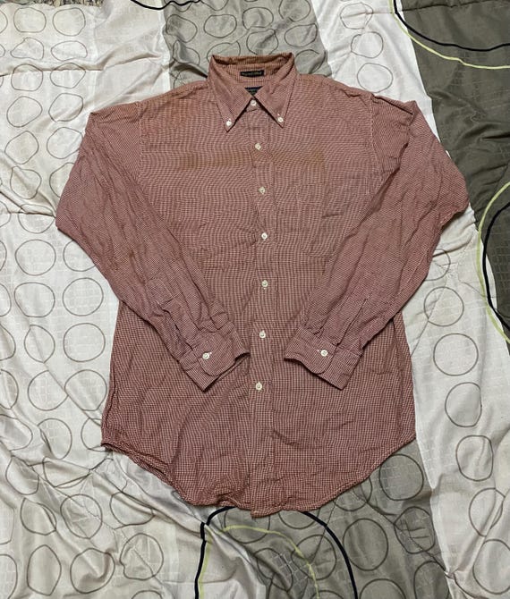 Sugar Cane, Vintage Sugar Cane Houndstooth Single Pocket Button Down