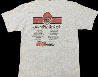 Maglietta vintage originale del 1997 della band punk The Toy Dolls, tour Megabyte.