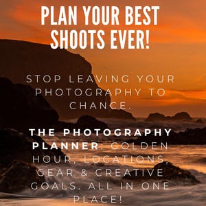 Planeringsguide för landskapsfotografering | Gyllene timmen, månfas, väder (digital nedladdning)