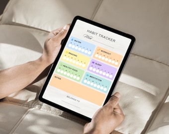 Printable Daily Habit Tracker | Weekly Goal Planner (PDF, PNG)
