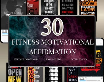Afdrukbare 30 affirmaties om je workoutervaring te transformeren (pdf, png)