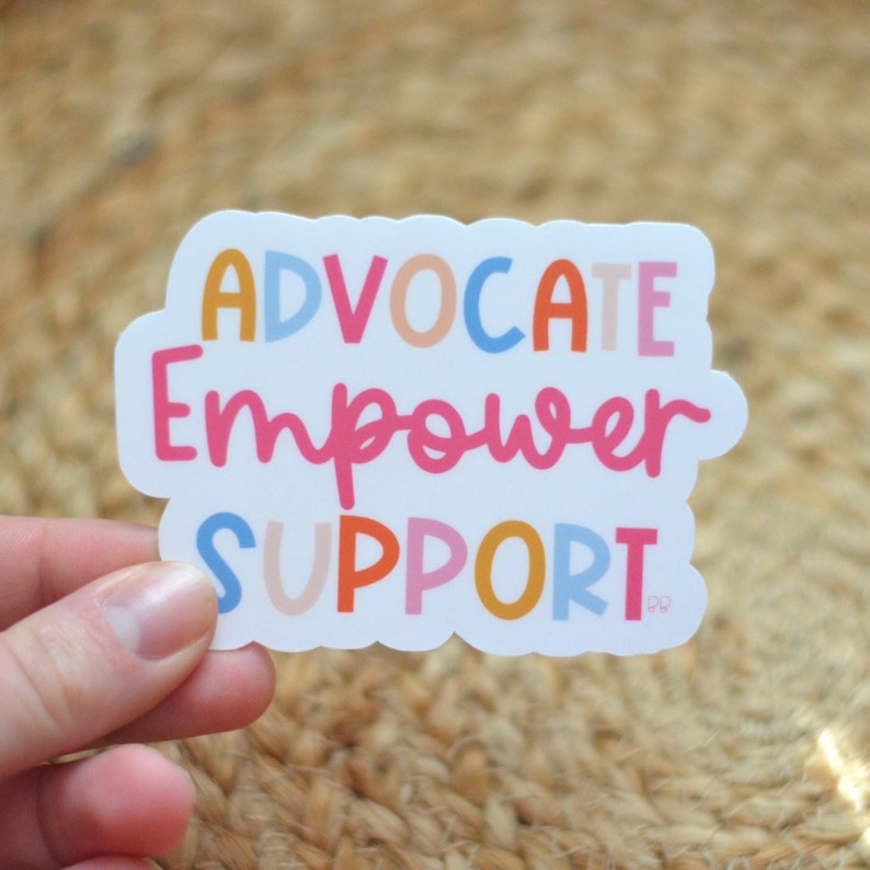Advocate Empower Support Vinyl Sticker: Social Worker Gift - Etsy