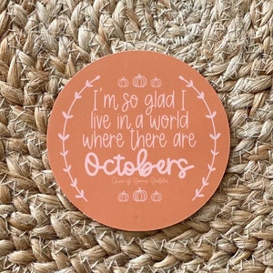 Anne of Green Gables Sticker: October Quote, Fall Bookish Gift