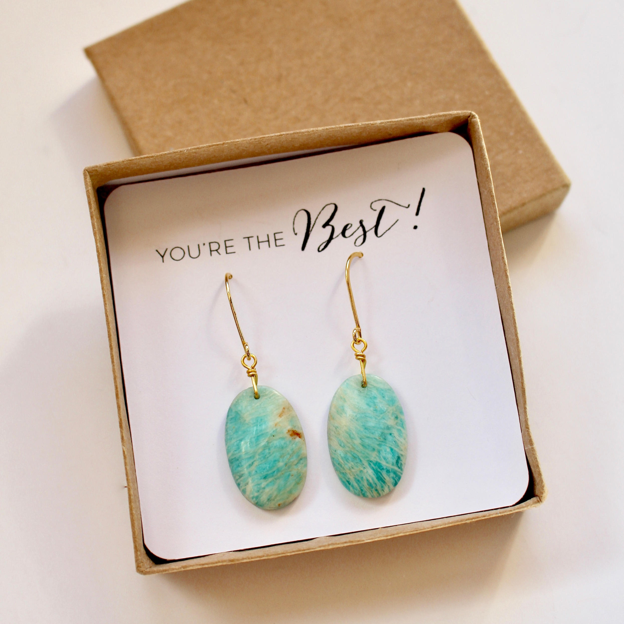 Amazonite Earrings Gold Earrings Earrings Madagascar - Etsy