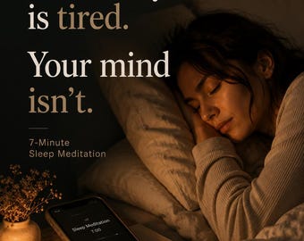 Tu mente no duerme / Meditación para dormir de 7 minutos en MP3 / Alivio de la ansiedad antes de acostarse / Audio guiado para dormir / Concilia el sueño más rápido