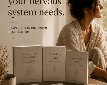 Biblioteca completa para el reinicio del sistema nervioso / Kit de herramientas para el alivio de la ansiedad / Paquete de regulación emocional / Materiales imprimibles para terapia / Descarga digital