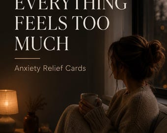 ¿Te sientes abrumado todo el tiempo? Tarjetas para aliviar la ansiedad, controlar los pensamientos acelerados, el pánico y regular el sistema nervioso (PDF).