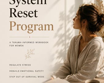Cuaderno de ejercicios para la ansiedad en mujeres / Programa de reinicio del sistema nervioso / Regulación emocional y recuperación del agotamiento / Sanación del trauma (PDF)