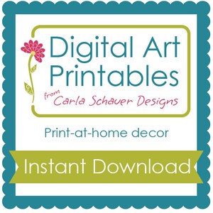 Whimsical Flower Printable Art, Modern Flower Art Print Set, Pink, Blue, Orange, Purple, 8x10 Digital Art Printable Set INSTANT DOWNLOAD image 2