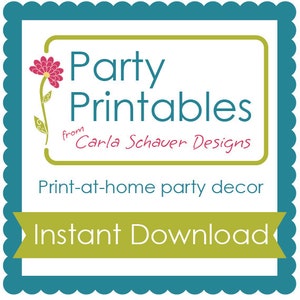 Surfer Birthday Party Printables with Invitation, Red.DIY Mini Party Kit Surfboards, Sharks, Turtles & Hibiscus print. INSTANT DOWNLOAD image 3