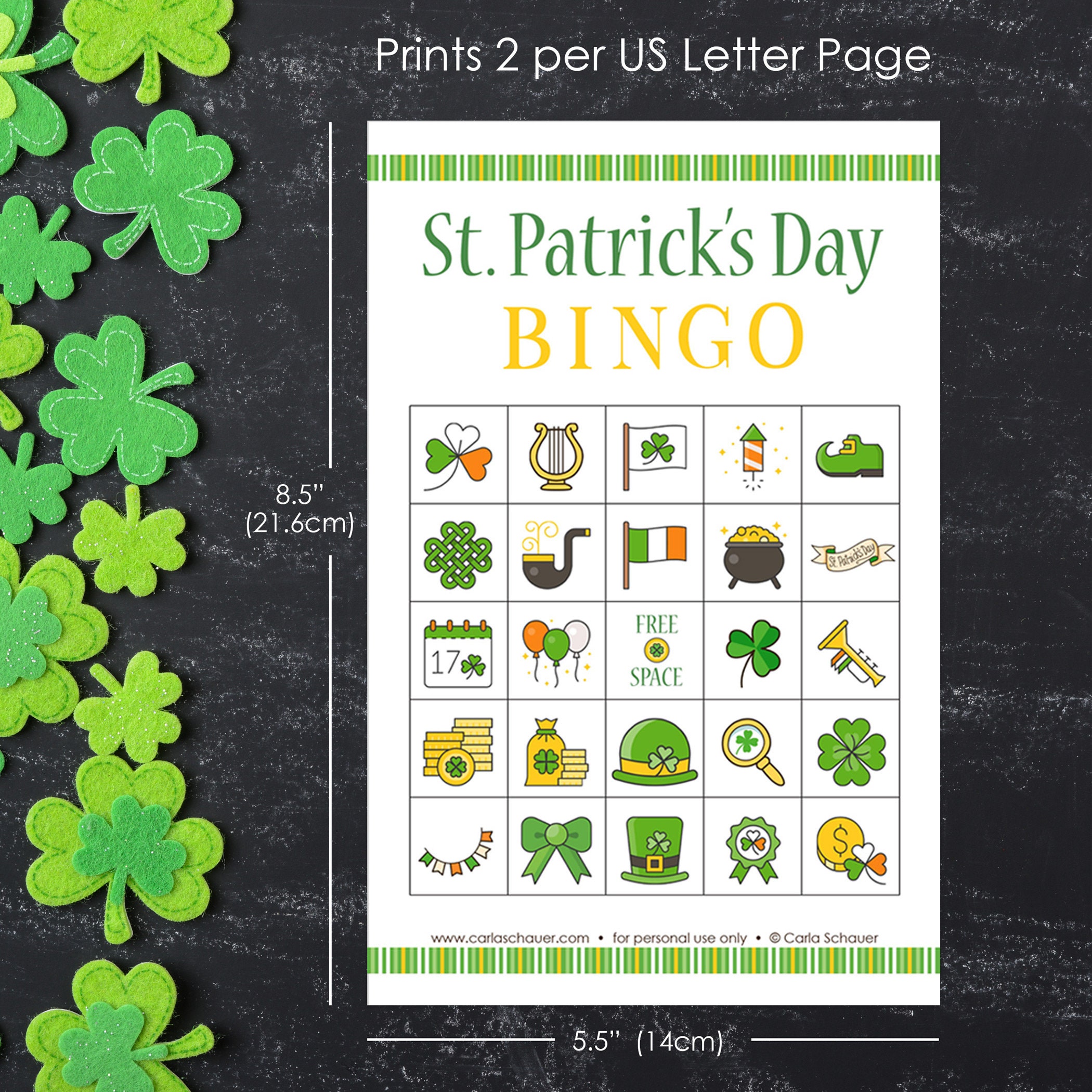 30 Printable St Patrick's Day Bingo Sheets, Bingo Game for Classroom ...