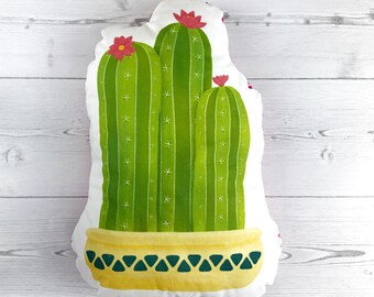 Cactus Shaped Pillow, Cactus Plush Accent Pillow, Boho Cactus Decor Pillow,  Stuffie, Plushie, Succulent Throw Pillow, Plant Lover Gift