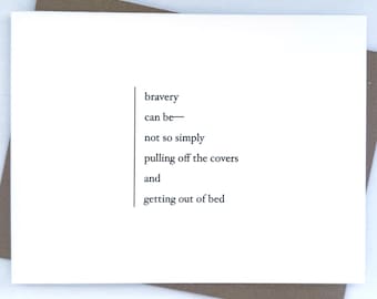 12. Encouragement Card for Depression or Anxiety, original poem, blank inside