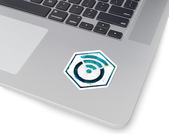 OpenWrt Inspired Hexagonal Sticker | Router Firmware Mosaic Art | Homelab Decor