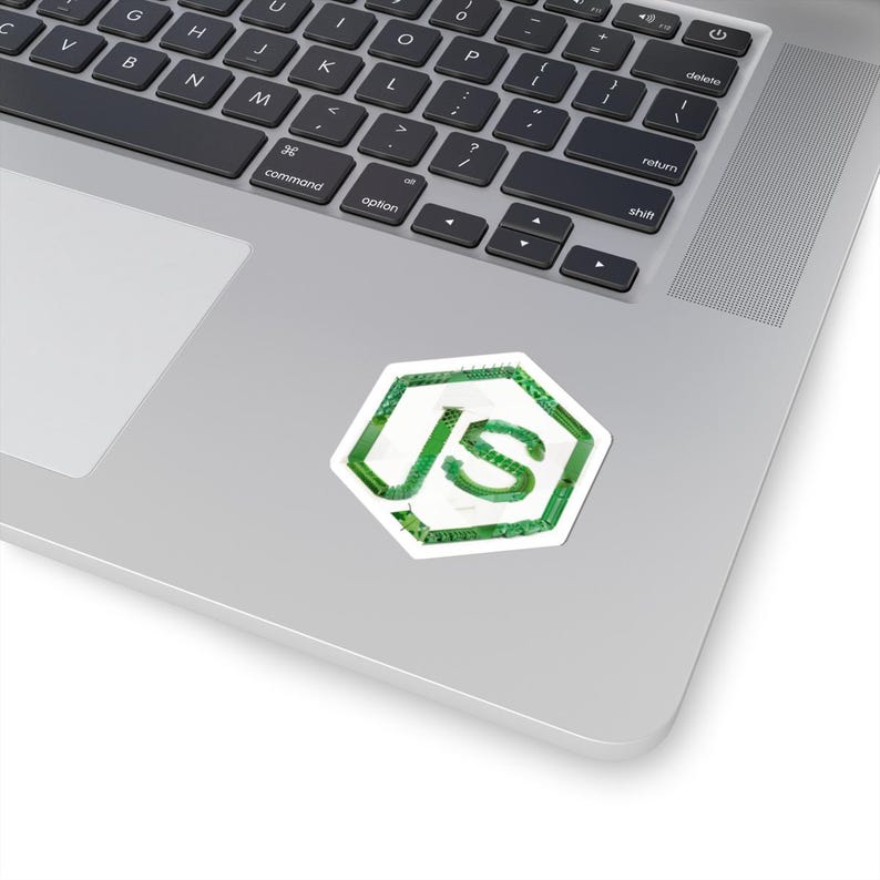 Sticker hexagonal inspiré Node.js | Mosaïque d'exécution JavaScript | Développeur Déco image 2
