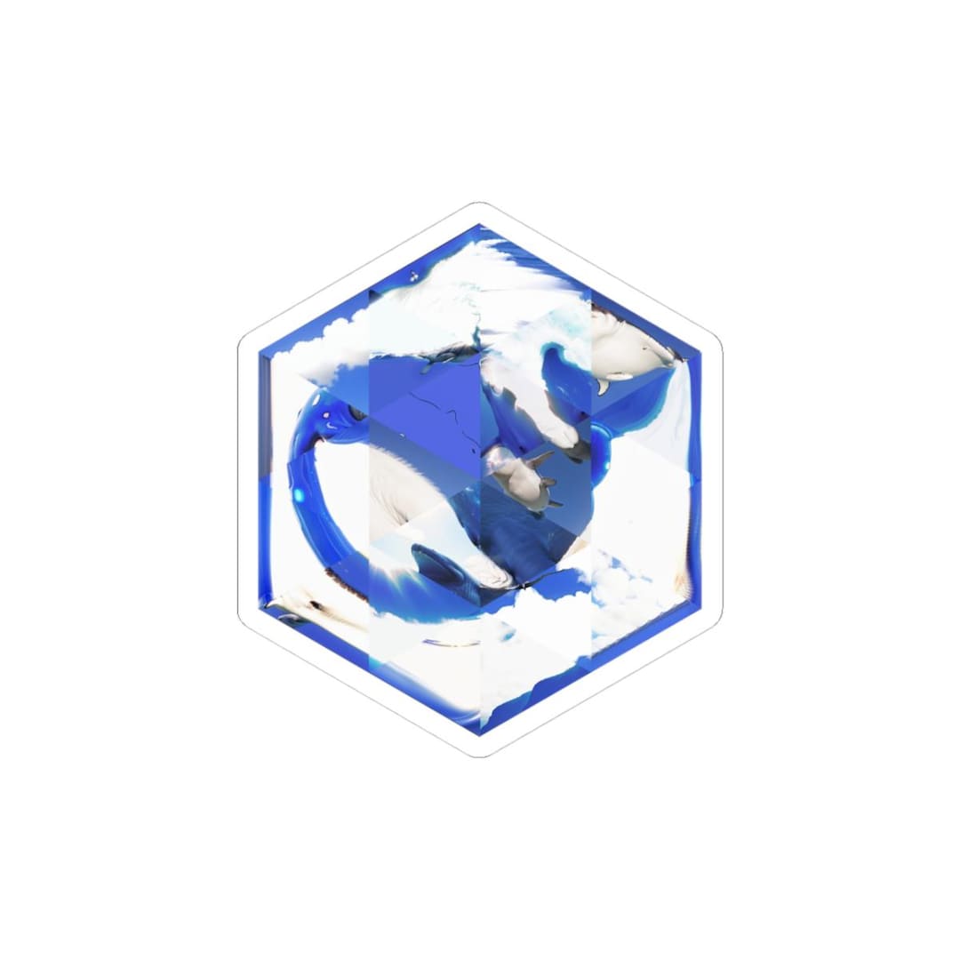 Deepseek Inspired Hexagonal Sticker | AI Model Mosaic Art | Machine ...