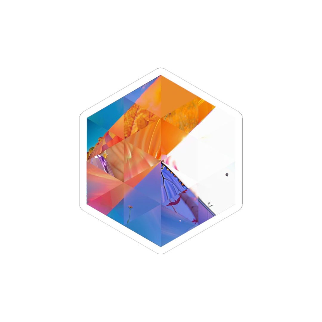 Kotlin Inspired Hexagonal Sticker | Modern JVM Mosaic Art | Android ...