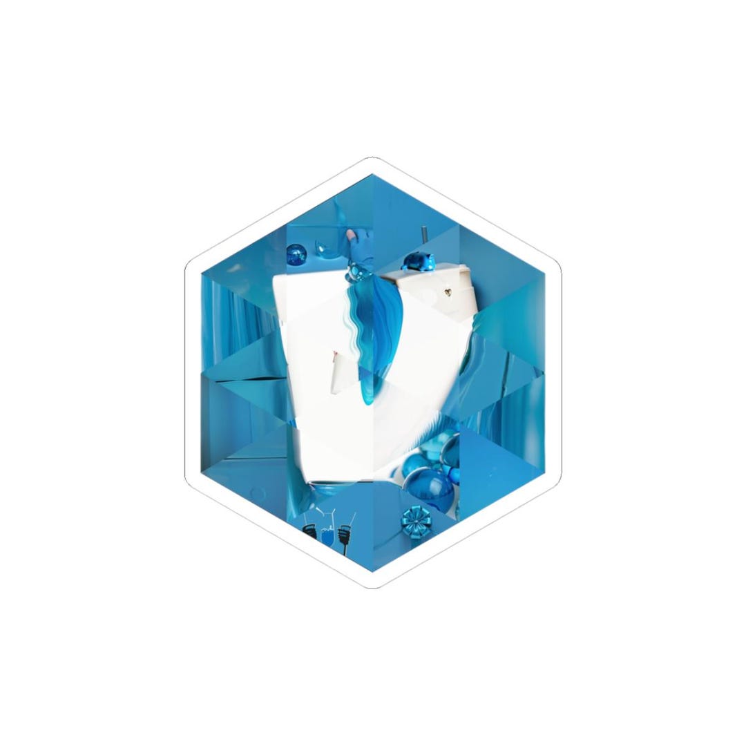 Venmo Icon Sticker Venmo Inspired Hexagonal Sticker | Payment App Mosaic Art | Finance ...