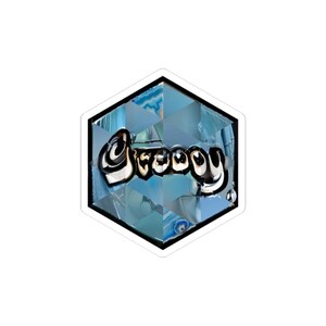 Groovy Inspired Hexagonal Sticker | JVM Scripting Mosaic Art | Developer Decor