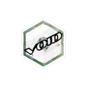 Void Linux Inspired Hexagonal Sticker | Linux Distro Mosaic Art | Developer Decor