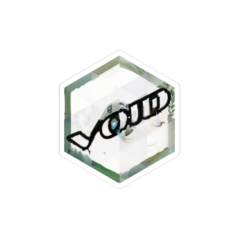 Hexagonale sticker geïnspireerd op Void Linux | Mozaïekkunst met Linux-thema | Decoratie voor ontwikkelaars afbeelding 1