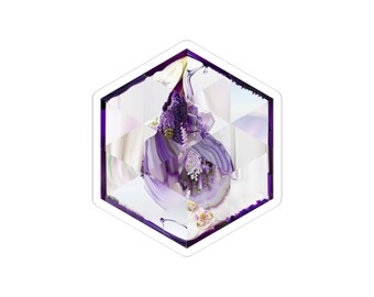 Elixir Inspired Hexagonal Sticker | Functional Programming Mosaic Art | Developer Decor