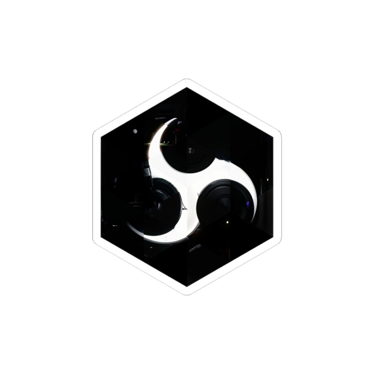 OBS Studio Inspired Hexagonal Sticker | Streaming Software Mosaic Art ...
