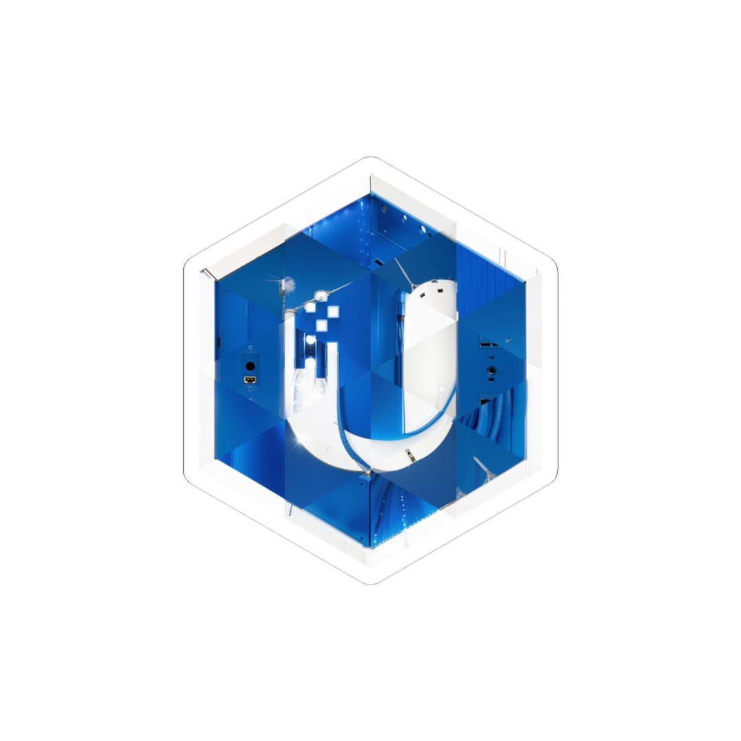Ubiquiti Inspired Hexagonal Sticker | Network Hardware Mosaic Art ...
