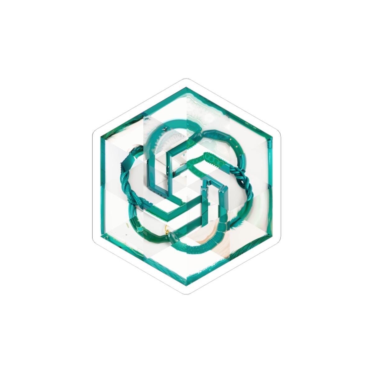 Openai Inspired Hexagonal Sticker | AI Technology Mosaic Art | Chatgpt ...