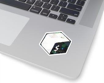 Bash Inspired Hexagonal Sticker | Shell Scripting Mosaic Art | Linux Developer Decor
