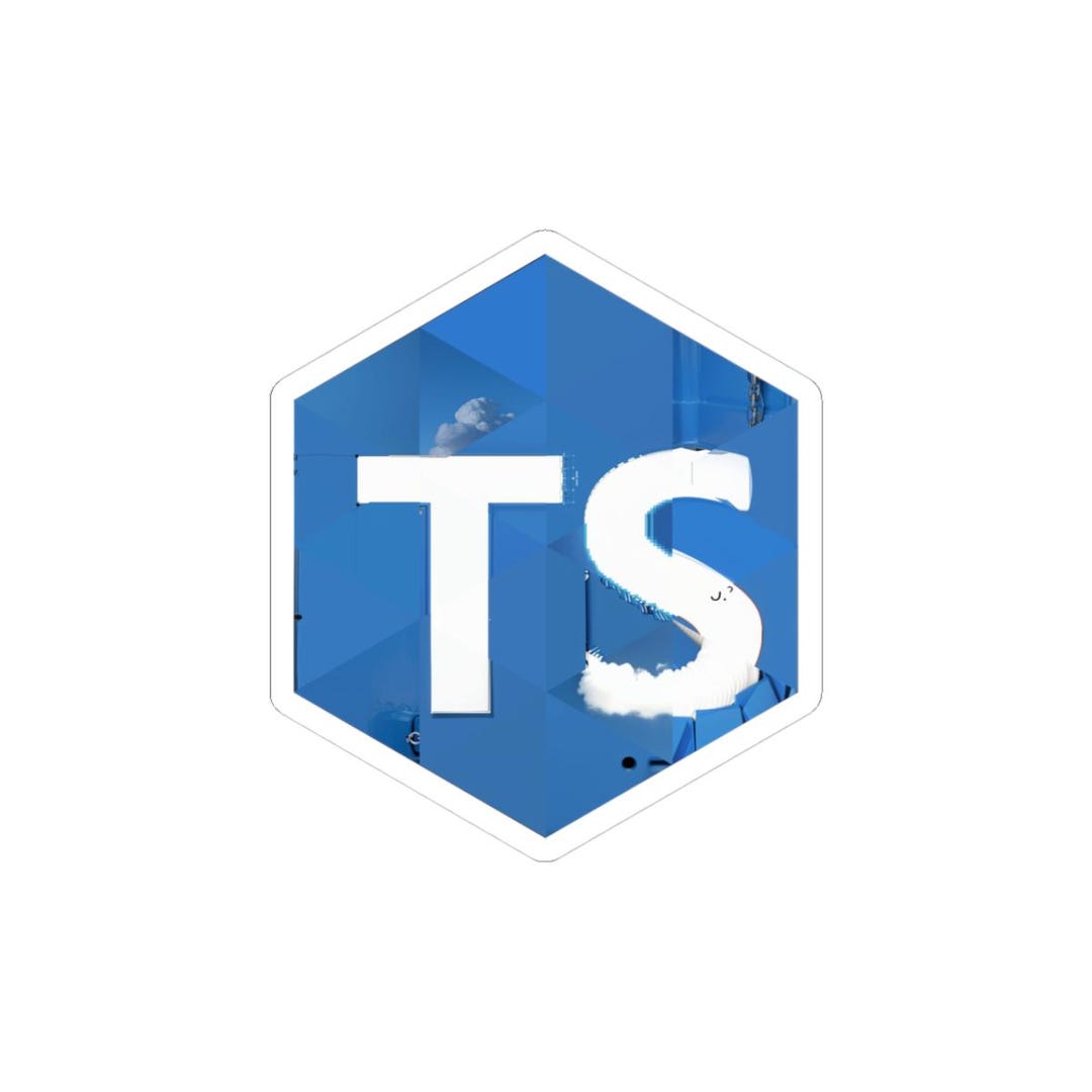 Typescript Inspired Hexagonal Sticker | Typed Javascript Mosaic Art ...