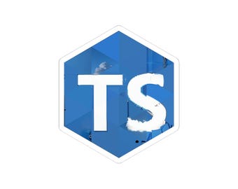 TypeScript Inspired Hexagonal Sticker | Typed JavaScript Mosaic Art | Developer Decor