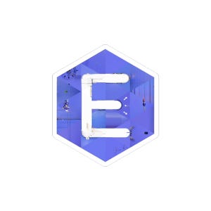 ERPNext Inspired Hexagonal Sticker | Business Software Mosaic Art | Open Source Decor