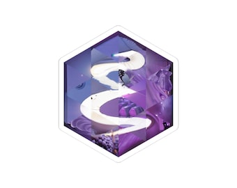 Emacs-geïnspireerde zeshoekige sticker | Mozaïekkunst voor tekstverwerkers | Decoratie voor ontwikkelaars