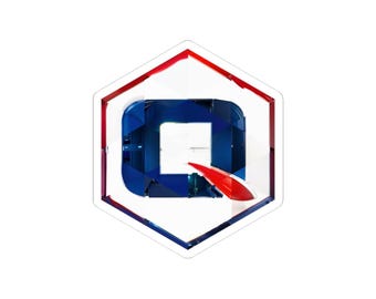 QNAP Inspired Hexagonal Sticker | NAS Storage Mosaic Art | Homelab Decor