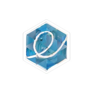 elementary OS Inspired Hexagonal Sticker | Beautiful Linux Mosaic Art | Designer Decor