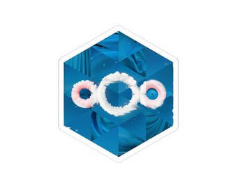 Nextcloud Inspired Hexagonal Sticker | Self-Hosted Cloud Mosaic Art | Privacy Homelab Decor