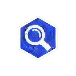 Pegatina hexagonal inspirada en SearXNG / Arte de mosaico de búsqueda de privacidad / Decoración autogestionada