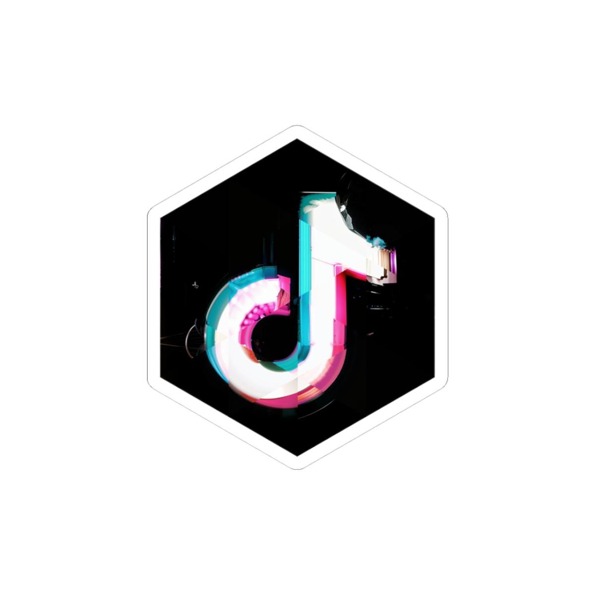 Tiktok Inspired Hexagonal Sticker | Short Video Mosaic Art | Creator ...
