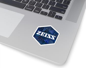 Sticker hexagonal inspiré de Zeiss | Art mosaïque optique allemande | Décor de photographe