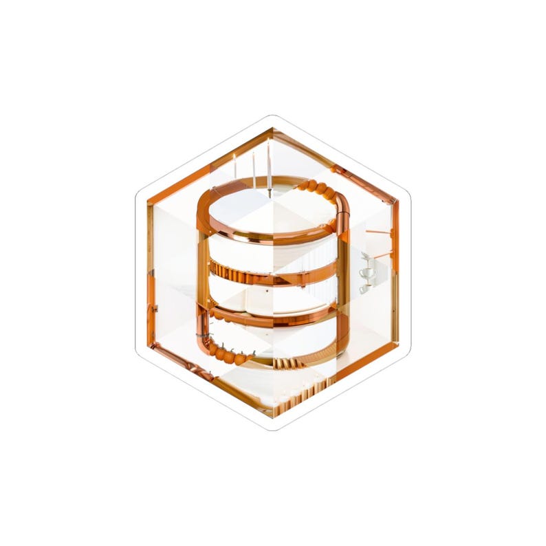 SQL Inspired Hexagonal Sticker | Database Query Mosaic Art | Developer Decor image 1