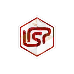 Lisp Inspired Hexagonal Sticker | Classic Programming Mosaic Art | Developer Decor