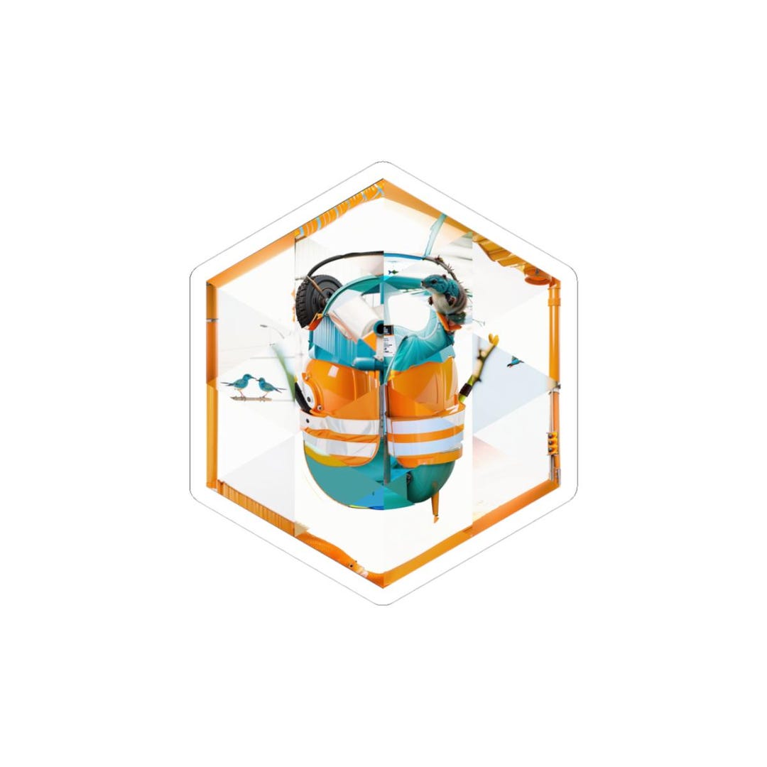 Traefik Inspired Hexagonal Sticker | Reverse Proxy Mosaic Art | Devops ...