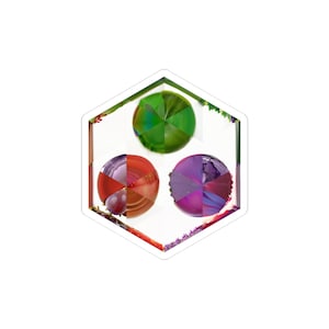 Julia Inspired Hexagonal Sticker | Scientific Computing Mosaic Art | Data Science Decor