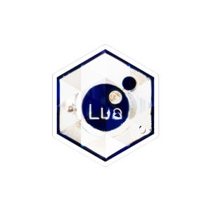 Lua Inspired Hexagonal Sticker | Embedded Scripting Mosaic Art | Game Developer Decor