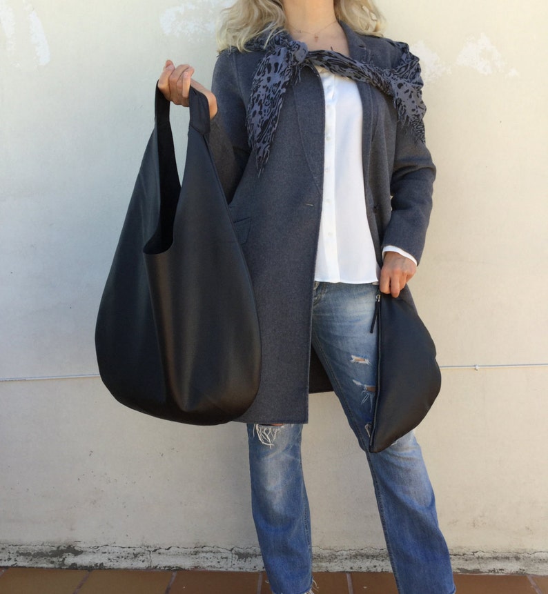 oversized leather hobo bag