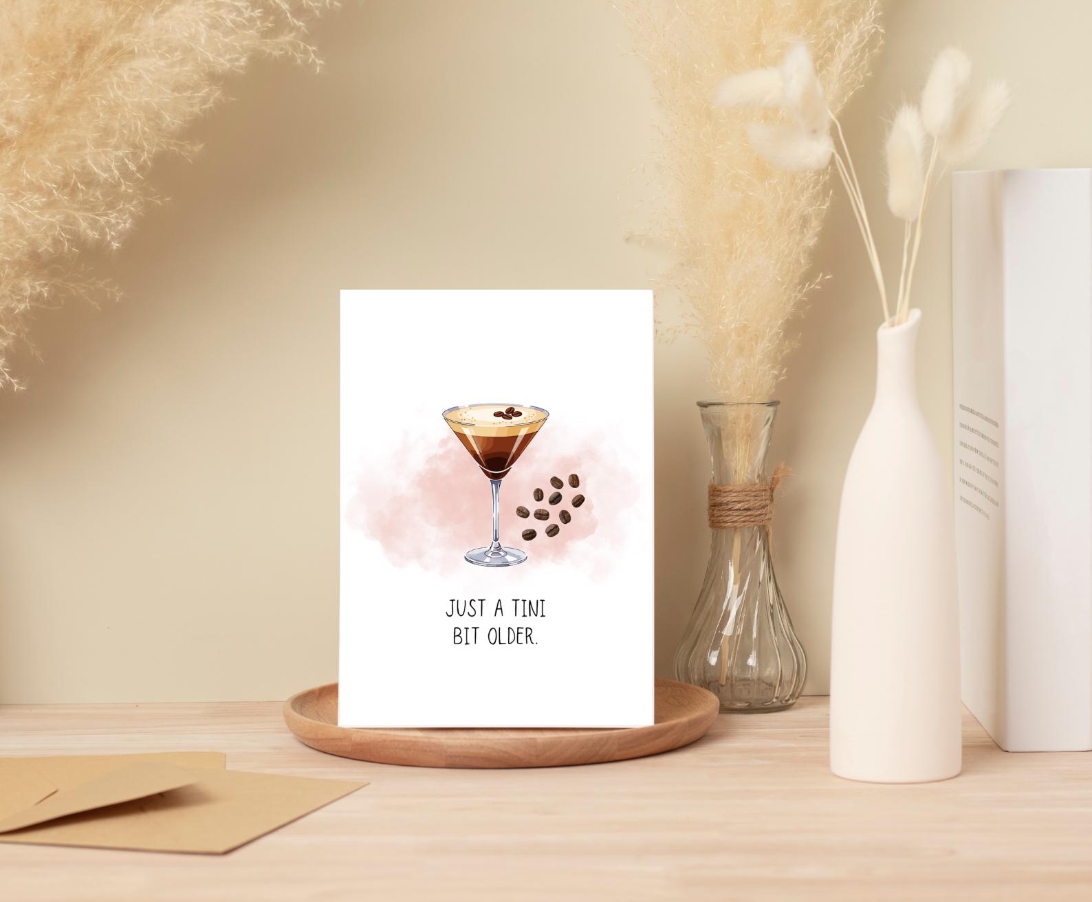 Espresso Martini Birthday Card | Funny Cocktail Pun (digital Printable ...