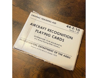 Vintage 1979 US Army Aircraft Recognition Playing Cards GTA 44-2-10 Sealed Deck